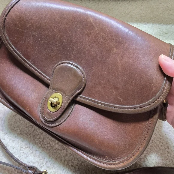 Vintage Coach Prarie 9954 Brown Leather Shoulder Bag - Picture 3 of 10